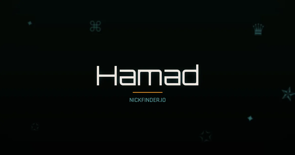 Hamad name meaning Noble one — Arabic origin | NickFinder.io