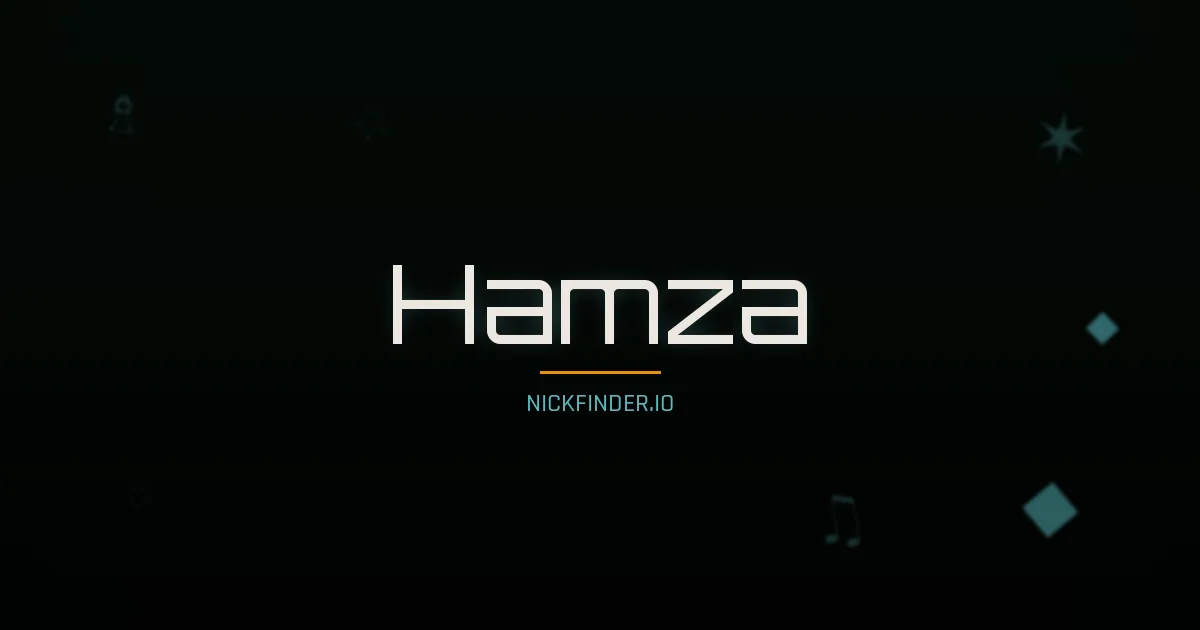 Hamza name meaning Noble one — Arabic origin | NickFinder.io