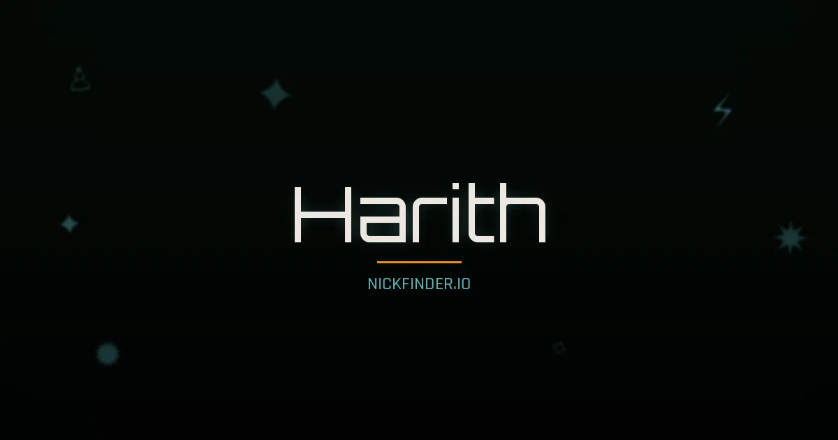 Harith name meaning Pure soul — Arabic origin | NickFinder.io