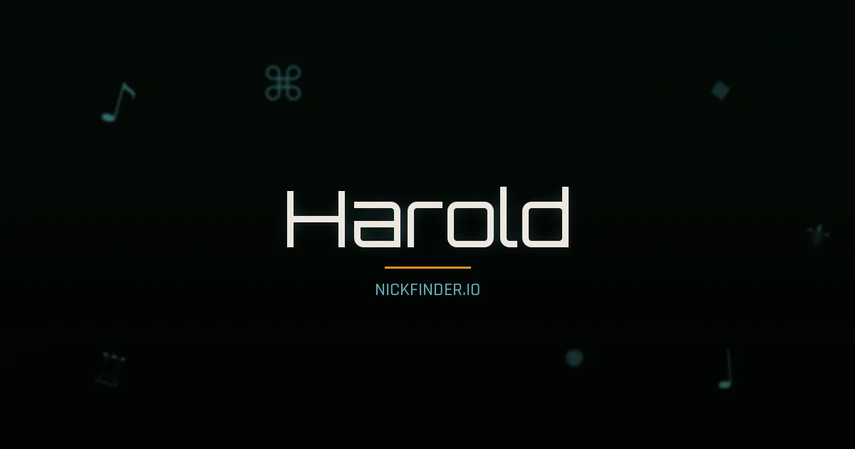 Harold name meaning Bright one — English origin | NickFinder.io
