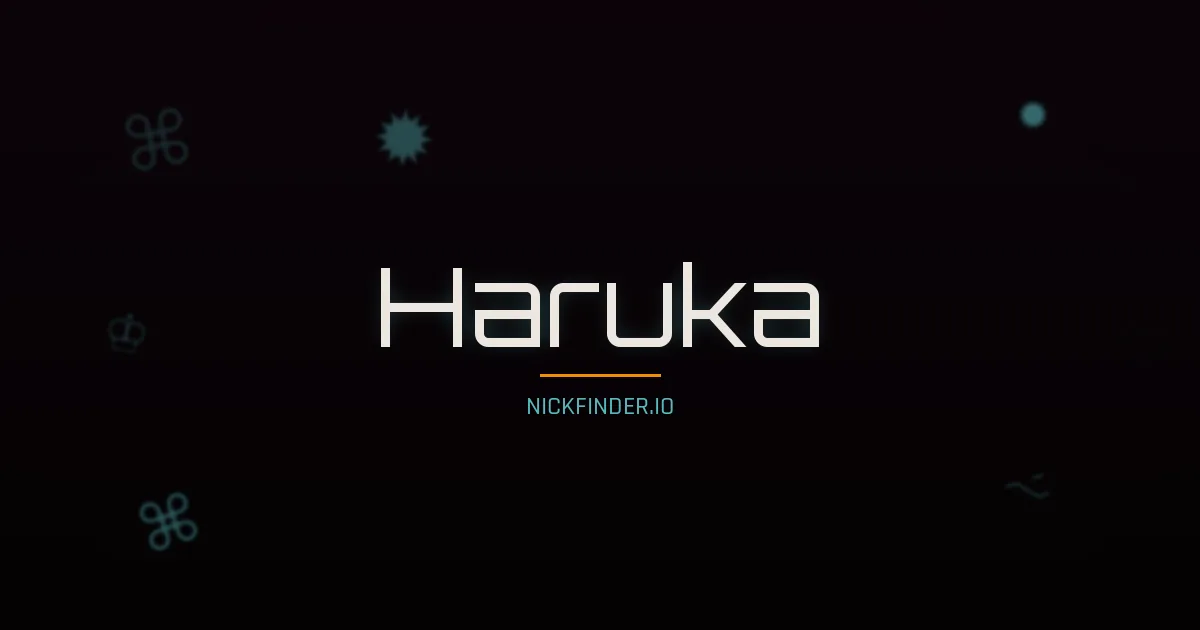 Haruka name meaning Moonlit path — Japanese origin | NickFinder.io