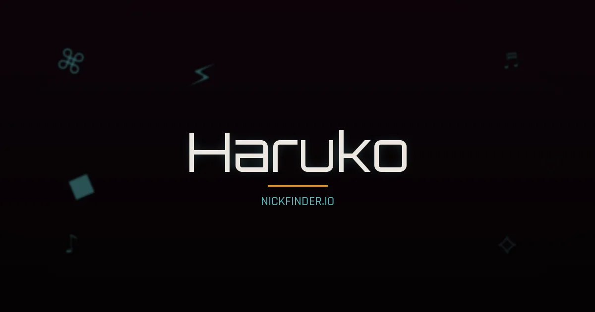 Haruko name meaning Brave spirit — Japanese origin | NickFinder.io
