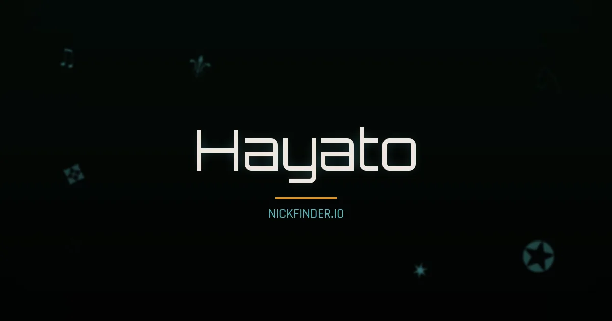 Hayato name meaning Peaceful heart — Japanese origin | NickFinder.io