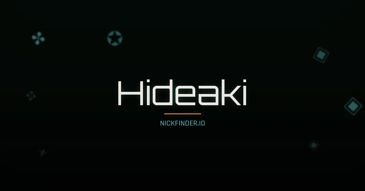 Hideaki name meaning Noble flower — Japanese origin | NickFinder.io
