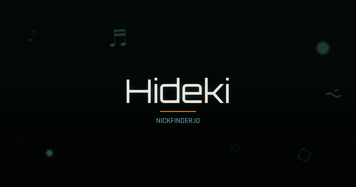 Hideki name meaning Moonlit path — Japanese origin | NickFinder.io
