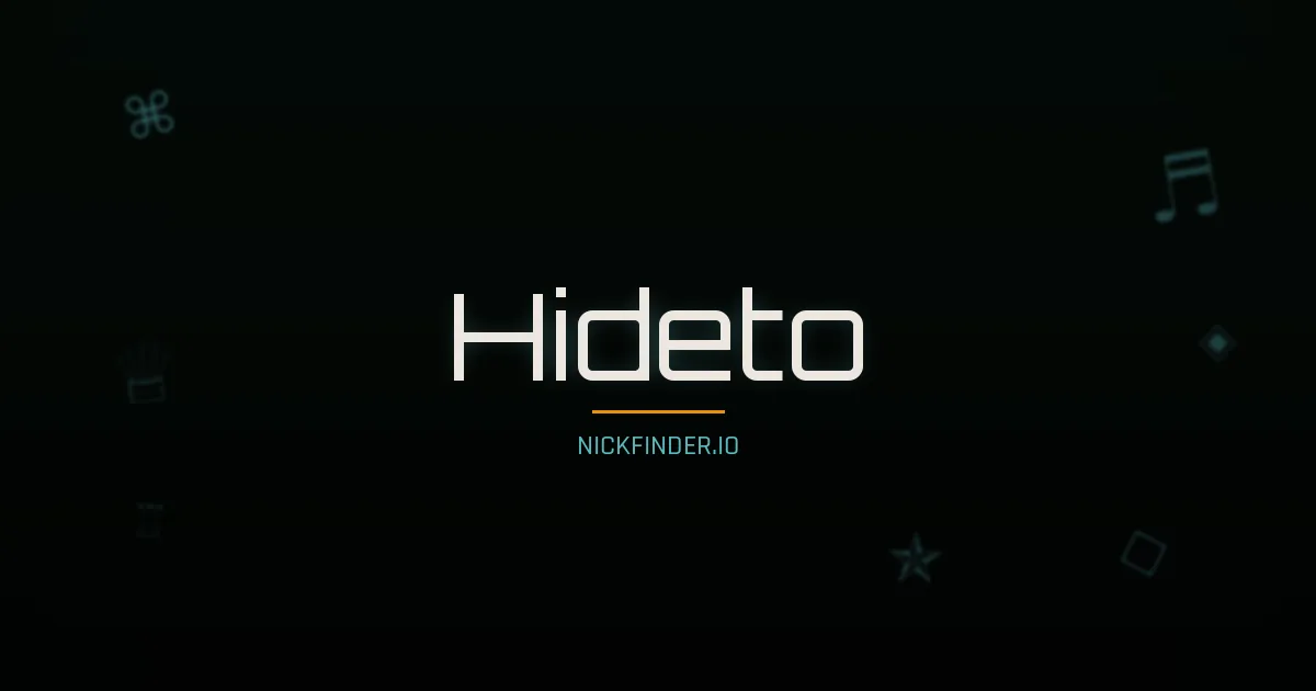 Hideto name meaning Moonlit path — Japanese origin | NickFinder.io