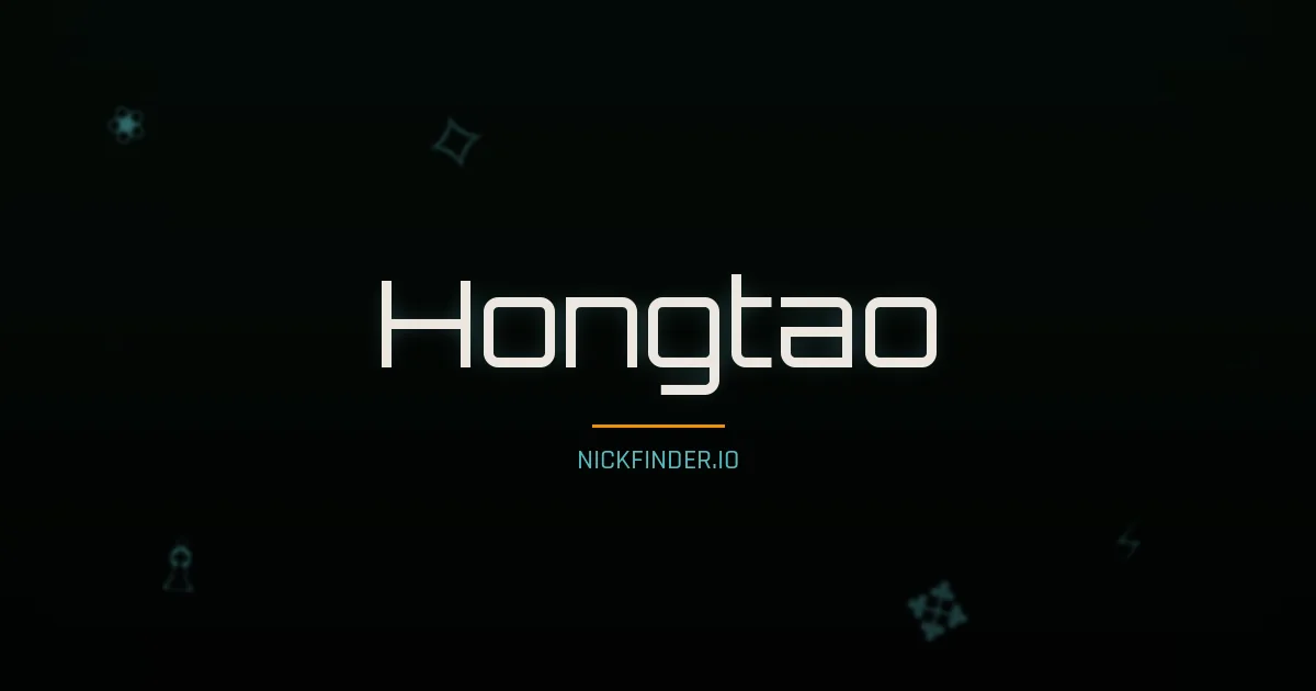 Hongtao name meaning Golden light — Chinese origin | NickFinder.io