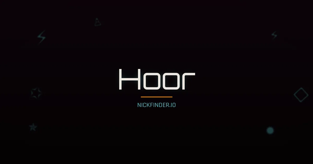 Hoor name meaning Exalted — Arabic origin | NickFinder.io
