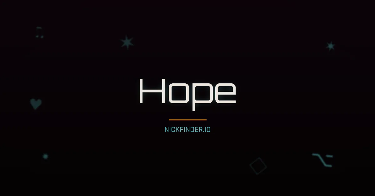 Hope name meaning Light bearer — English origin | NickFinder.io