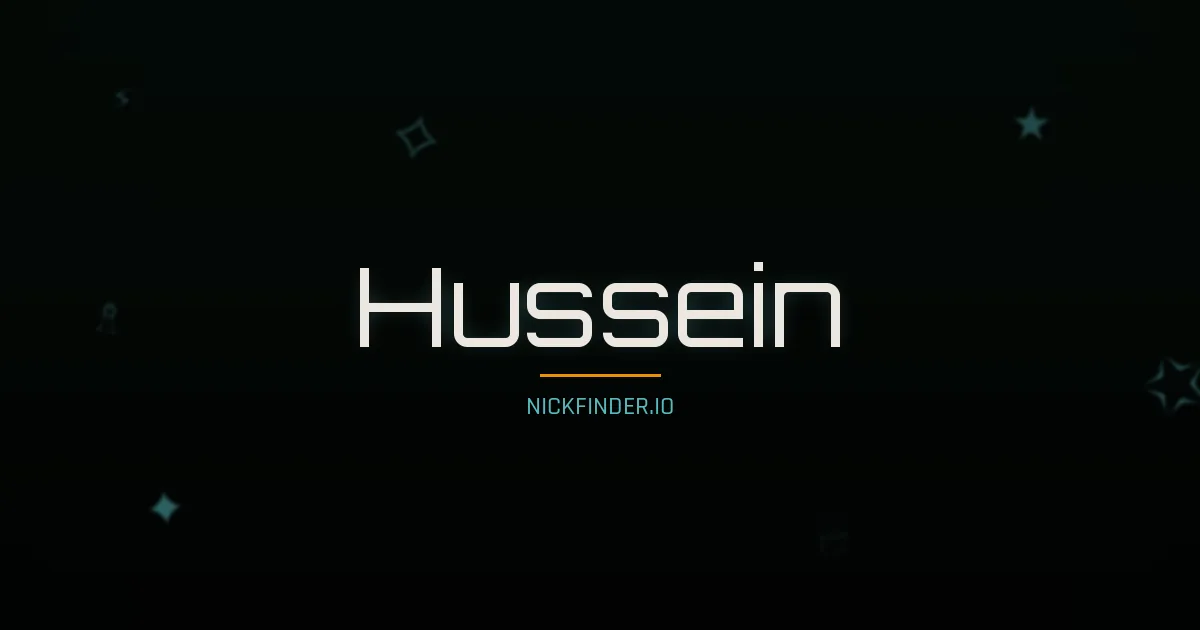Hussein name meaning Divine — Arabic origin | NickFinder.io