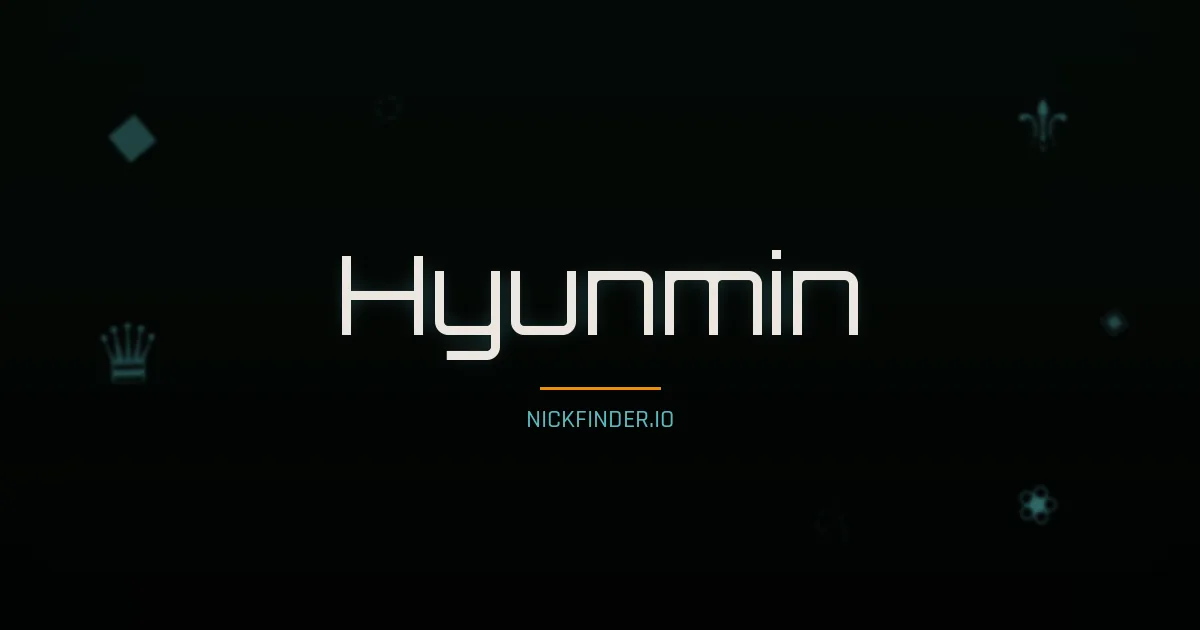 Hyunmin name meaning Righteous — Korean origin | NickFinder.io