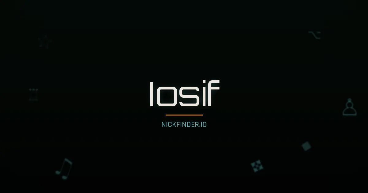 Iosif name meaning Brave warrior — Russian origin | NickFinder.io