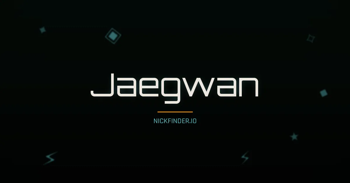 Jaegwan name meaning Harmonious — Korean origin | NickFinder.io