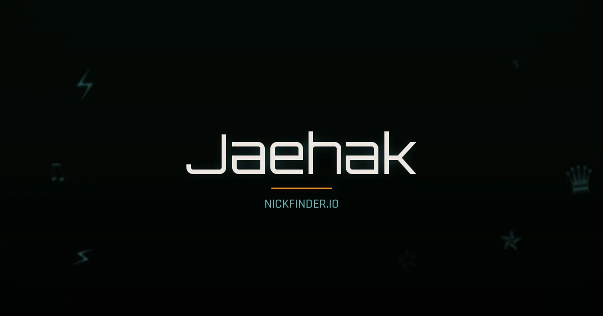 Jaehak name meaning Wise spirit — Korean origin | NickFinder.io