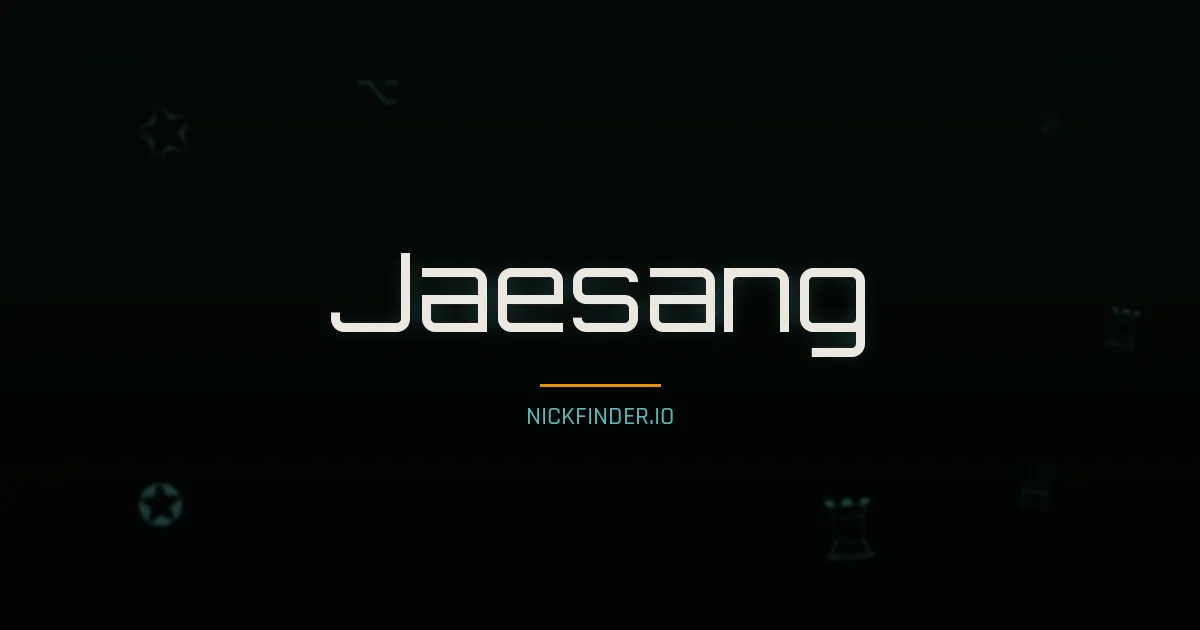 Jaesang name meaning Gracious one — Korean origin | NickFinder.io