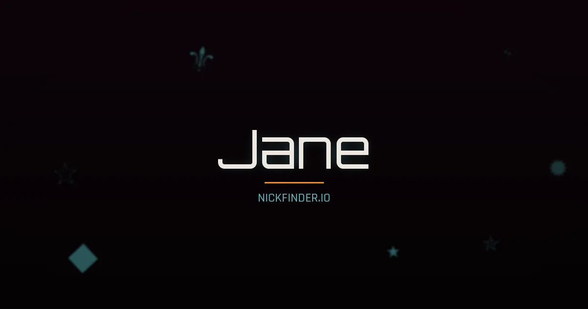Jane name meaning Gracious — English origin | NickFinder.io