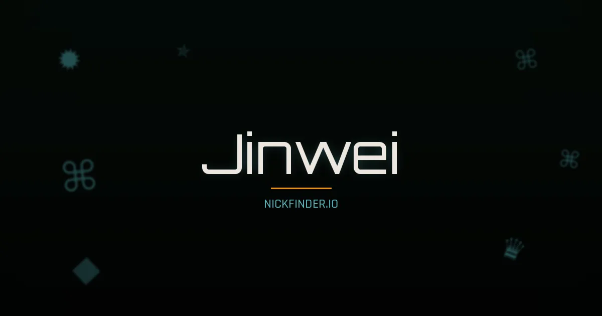 Jinwei name meaning Bright future — Chinese origin | NickFinder.io