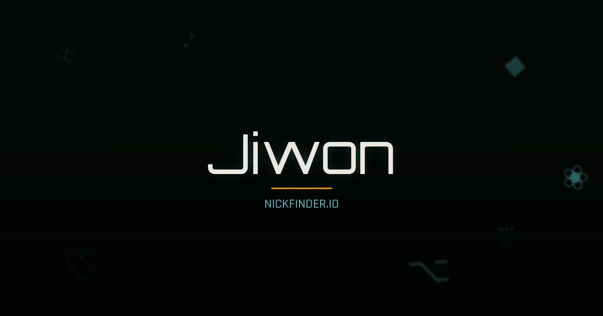 Jiwon name meaning Harmonious — Korean origin | NickFinder.io