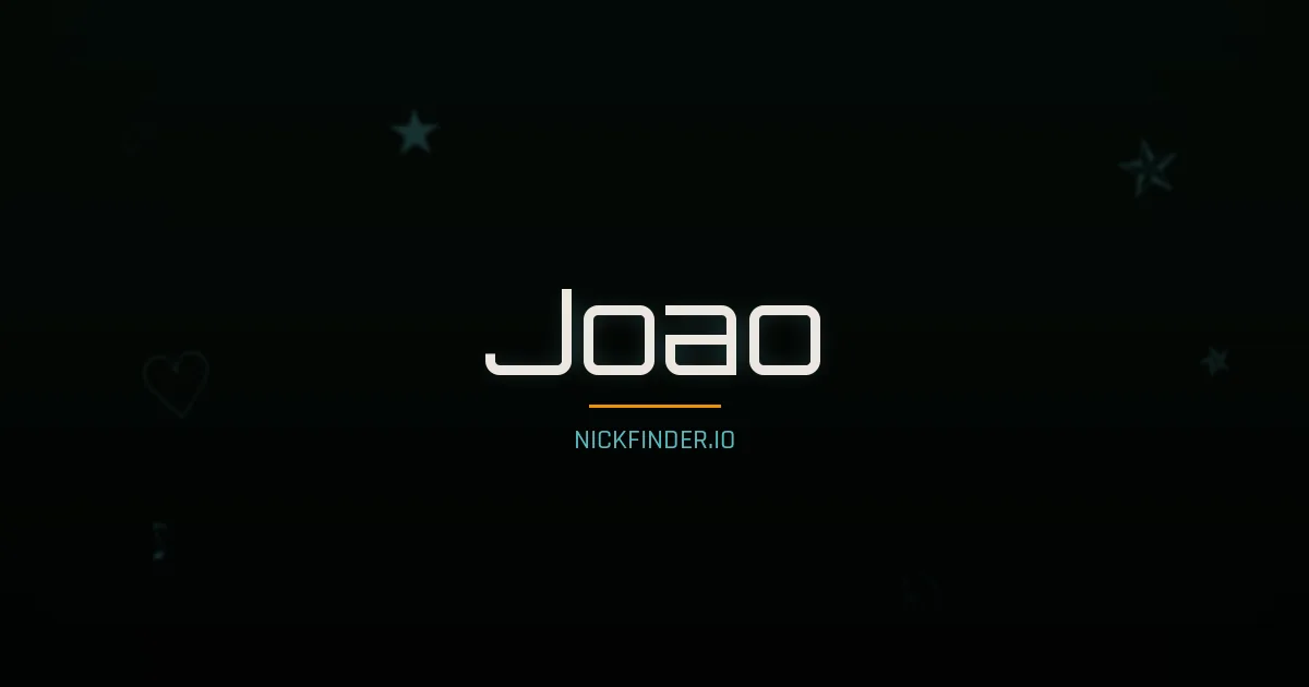 Joao name meaning Joyful — Portuguese origin | NickFinder.io