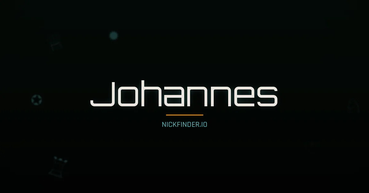 Johannes name meaning God's grace — German origin | NickFinder.io