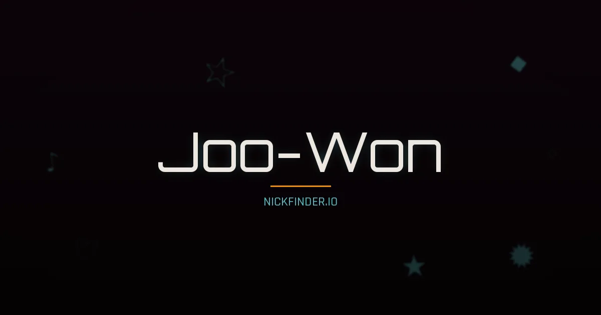 Joo-Won name meaning Pearl, source — Korean origin | NickFinder.io