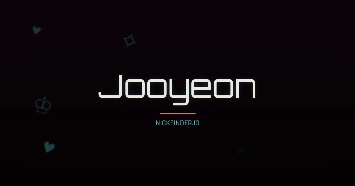 Jooyeon name meaning Righteous — Korean origin | NickFinder.io