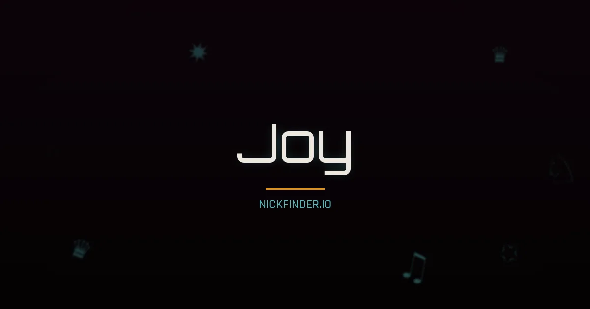 Joy name meaning Joyful — English origin | NickFinder.io