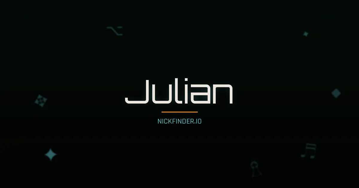 Julian name meaning Gracious — English / Spanish origin | NickFinder.io