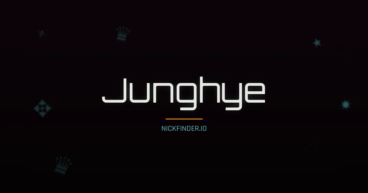 Junghye name meaning Harmonious — Korean origin | NickFinder.io