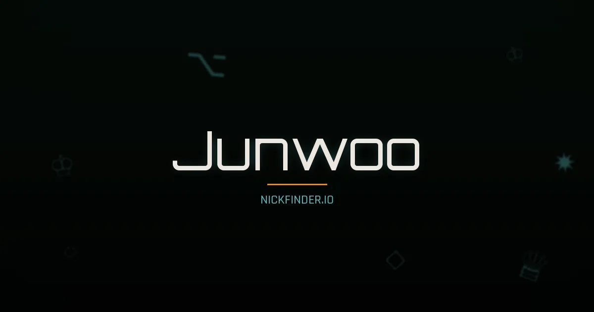 Junwoo name meaning Righteous — Korean origin | NickFinder.io
