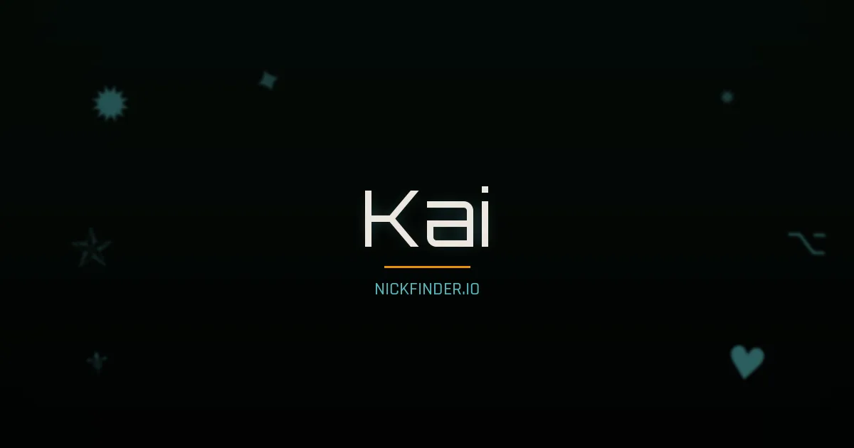 Kai name meaning Light bearer — English / Chinese origin | NickFinder.io
