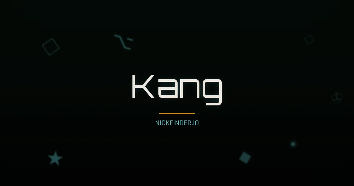 Kang name meaning Harmonious — Korean / Chinese origin | NickFinder.io