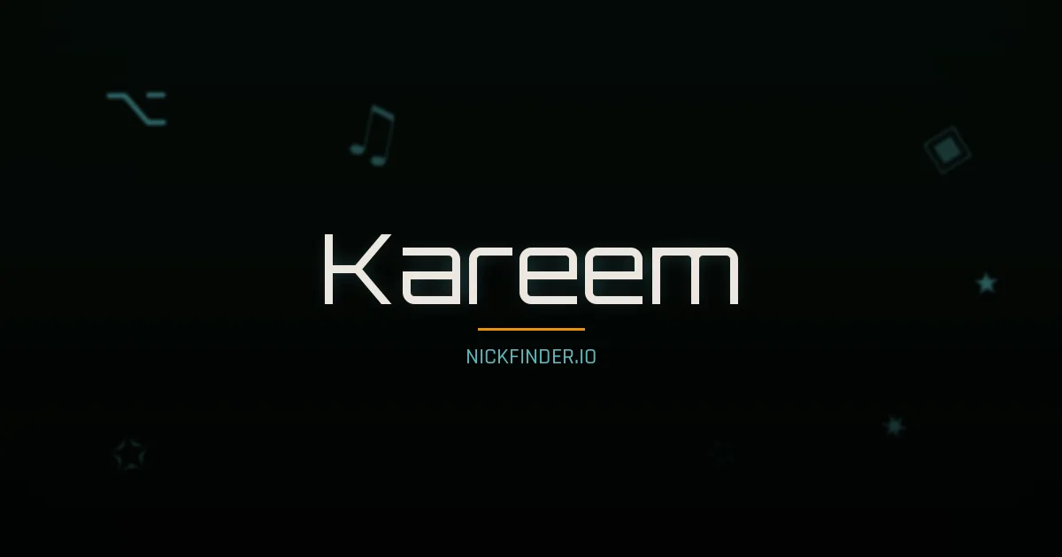 Kareem name meaning Divine — Arabic origin | NickFinder.io