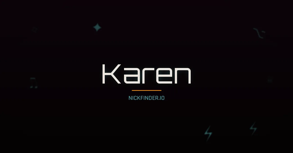 Karen name meaning Peaceful — English origin | NickFinder.io