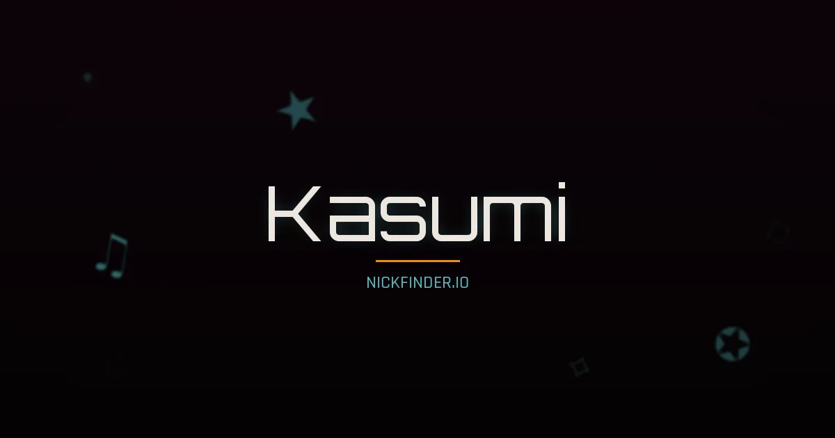 Kasumi name meaning Noble flower — Japanese origin | NickFinder.io