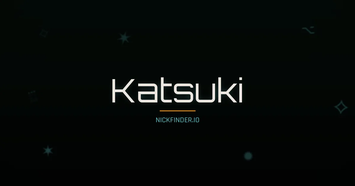 Katsuki name meaning Bright radiance — Japanese origin | NickFinder.io