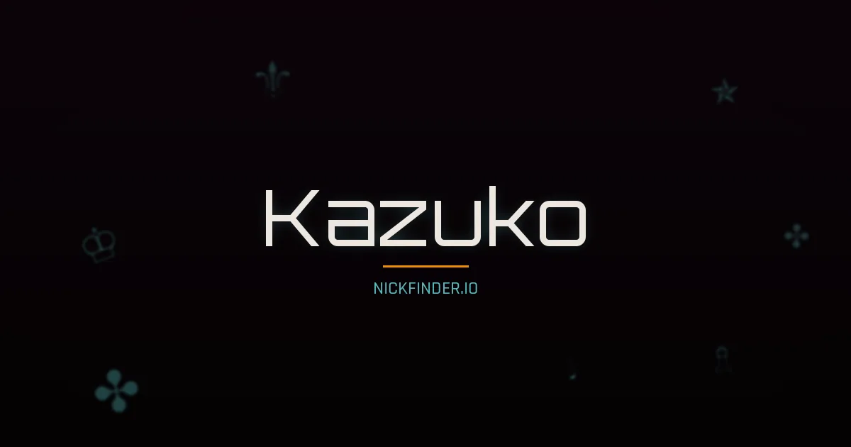Kazuko name meaning Harmonious child — Japanese origin | NickFinder.io