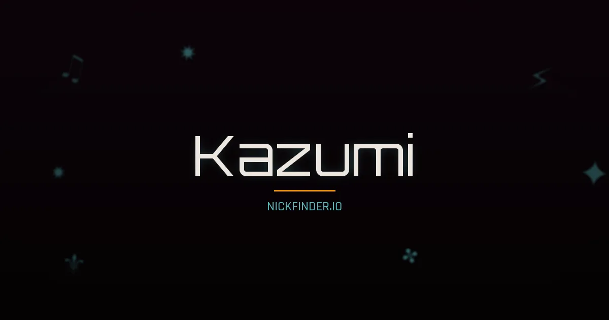 Kazumi name meaning Moonlit path — Japanese origin | NickFinder.io