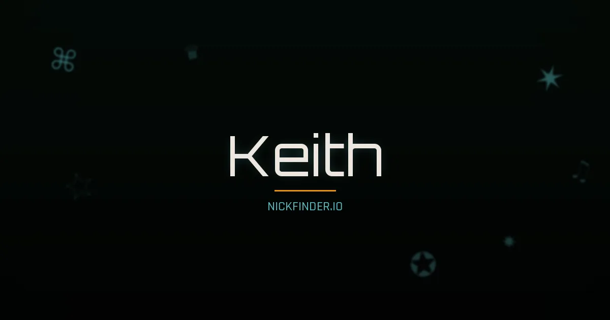 Keith name meaning Peaceful — English origin | NickFinder.io