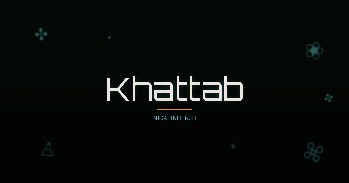 Khattab name meaning Noble one — Arabic origin | NickFinder.io