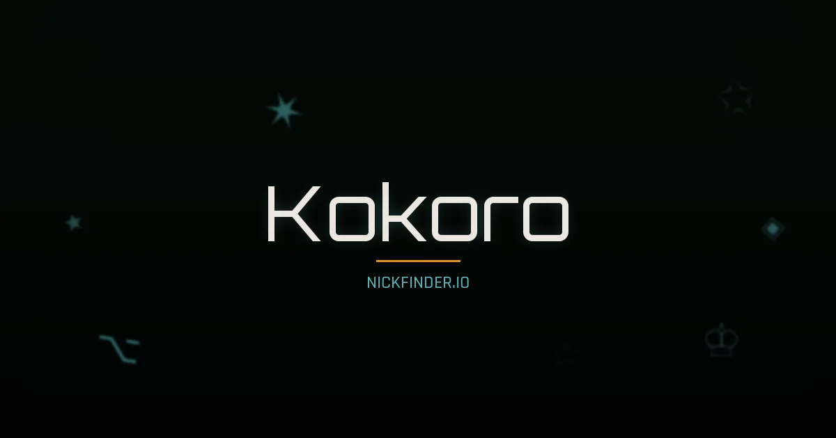 Kokoro name meaning Noble flower — Japanese origin | NickFinder.io