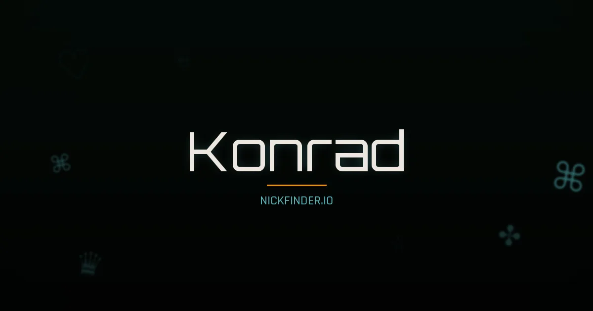 Konrad name meaning Peaceful ruler — German origin | NickFinder.io