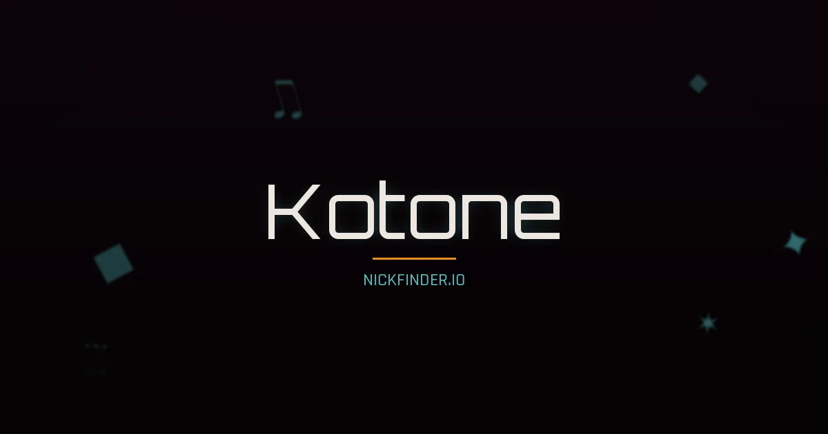 Kotone name meaning Brave spirit — Japanese origin | NickFinder.io
