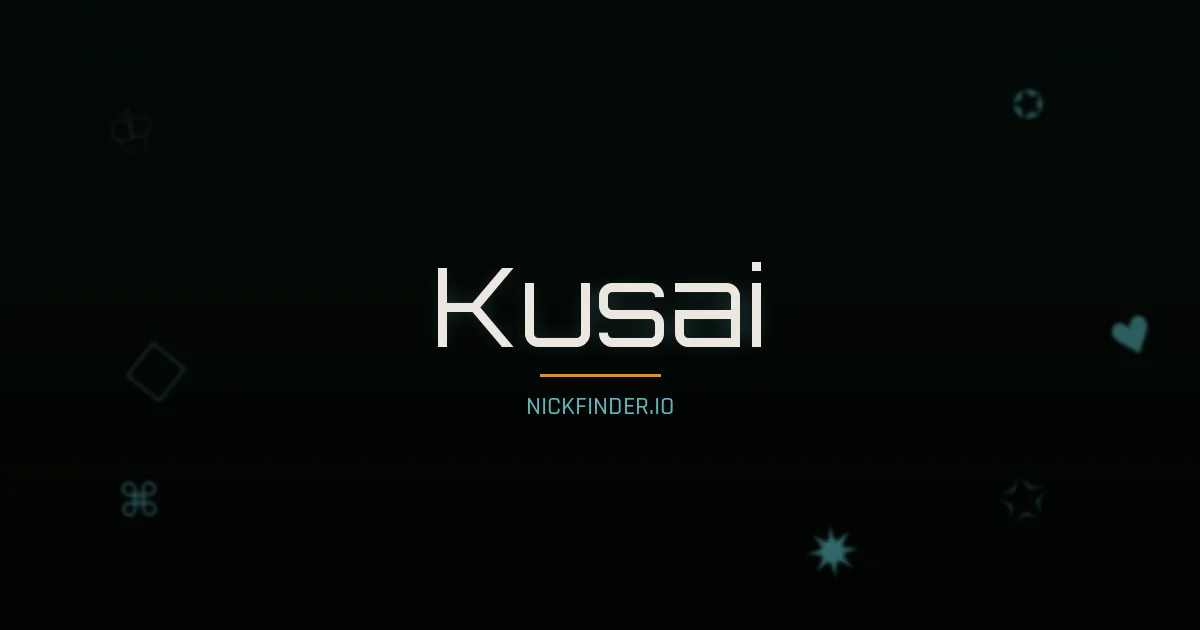 Kusai name meaning Generous — Arabic origin | NickFinder.io
