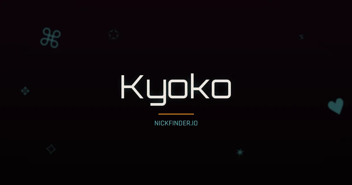 Kyoko name meaning Spring light — Japanese origin | NickFinder.io