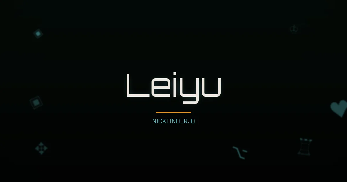 Leiyu name meaning Golden light — Chinese origin | NickFinder.io