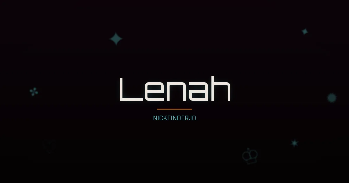 Lenah name meaning Blessed — Arabic origin | NickFinder.io