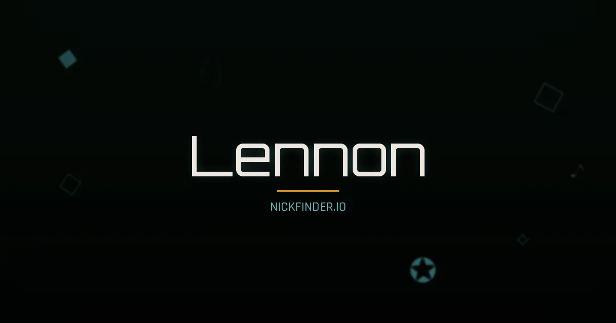 Lennon name meaning Joyful — English origin | NickFinder.io
