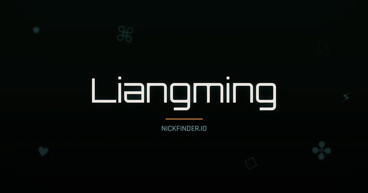 Liangming name meaning Golden light — Chinese origin | NickFinder.io