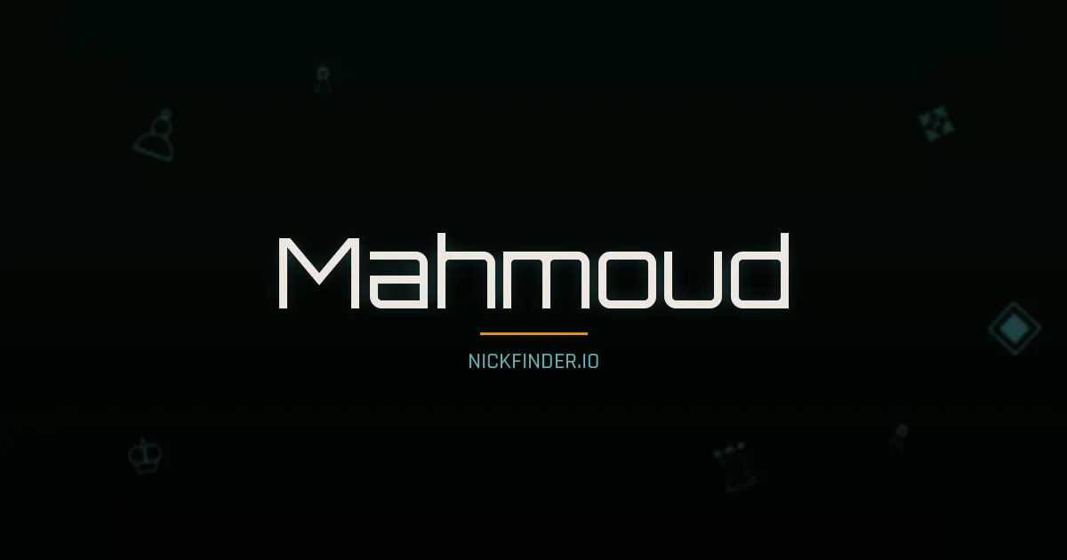 Mahmoud name meaning Radiant light — Arabic origin | NickFinder.io